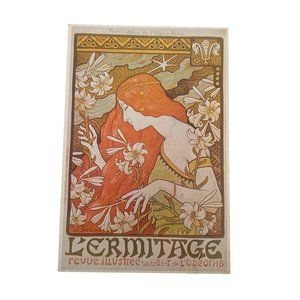 SOLD. Art Nouveau Vintage, L’HERMITAGE, Paul Berthan, Postcard, Sandy Val Ltd